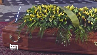 Roma - Nella chiesa degli artisti a piazza del Popolo i funerali di Fabrizio Frizzi