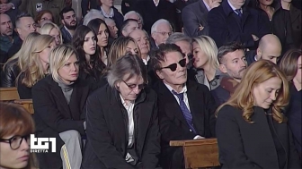 Roma - Nella chiesa degli artisti a piazza del Popolo i funerali di Fabrizio Frizzi