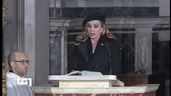 Roma - Nella chiesa degli artisti a piazza del Popolo i funerali di Fabrizio Frizzi