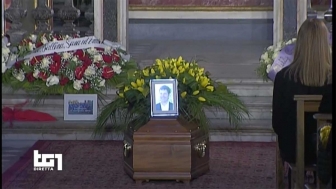 Roma - Nella chiesa degli artisti a piazza del Popolo i funerali di Fabrizio Frizzi