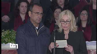 Roma - Nella chiesa degli artisti a piazza del Popolo i funerali di Fabrizio Frizzi