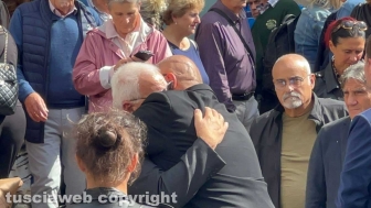 Ronciglione - I funerali di Nadia Ferrari - Il marito Maurizio Mengoni