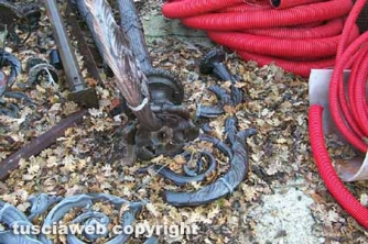 I lampioni a pezzi una decina di anni fa