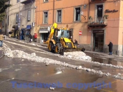 Emergenza neve, i lavori dentro le mura - Via Cairoli