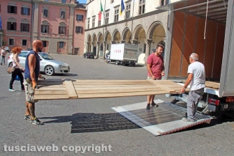 I lavori per il set di Catch-22