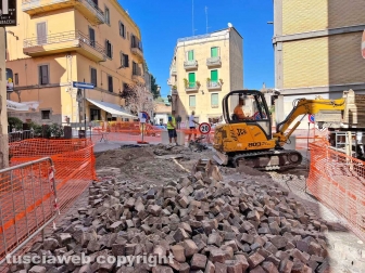 Viterbo - I lavori tra via della cava e via Matteotti