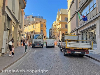 Viterbo - I lavori tra via della cava e via Matteotti
