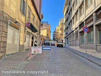 Viterbo - I lavori tra via della cava e via Matteotti