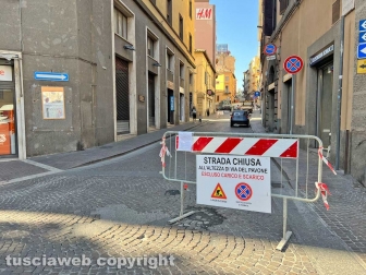 Viterbo - I lavori tra via della cava e via Matteotti