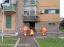 I locali andati a fuoco nella palazzina al Carmine