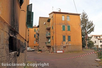 I locali andati a fuoco nella palazzina al Carmine