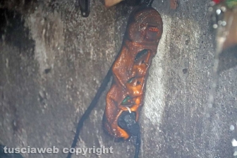 I locali andati a fuoco nella palazzina al Carmine