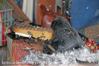 I locali andati a fuoco nella palazzina al Carmine