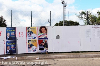 Viterbo - Pilastro - Manifesti elettorali