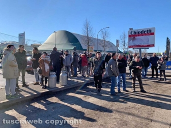 Viterbo - La protesta dei pastori sul prezzo del latte