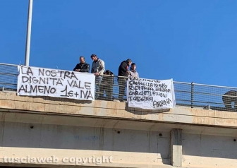 Viterbo - La protesta dei pastori sul prezzo del latte