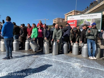 Viterbo - La protesta dei pastori sul prezzo del latte
