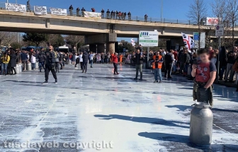 Viterbo - La protesta dei pastori sul prezzo del latte