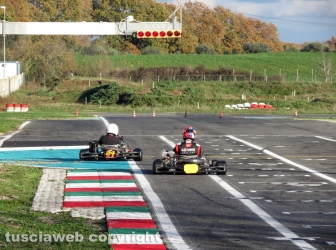 I piloti Motogp coi kart al circuito di Viterbo