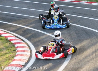 I piloti Motogp coi kart al circuito di Viterbo