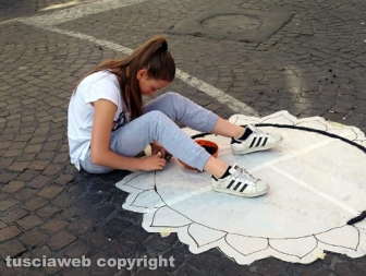 I preparativi per l'Infiorata del Corpus Domini