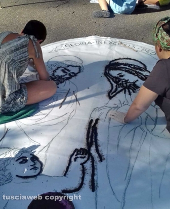 I preparativi per l'Infiorata del Corpus Domini