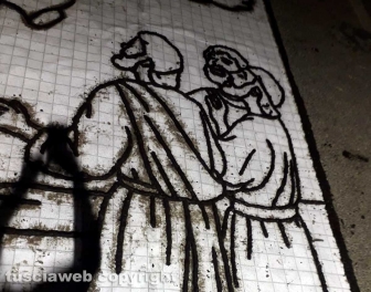 I preparativi per l'Infiorata del Corpus Domini