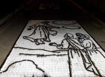 I preparativi per l'Infiorata del Corpus Domini