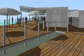 Tarquinia - I progetti per il lido - Lo stabilimento balneare