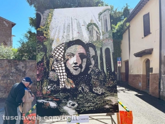 Acquapendente - I Pugnaloni - Gruppo via del Carmine in esposizione all’angolo di via Cavour