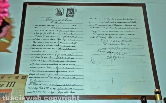 Viterbo - Antico documento Ristorante "I tre re"