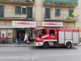I vigili del fuoco alla Conad di via Vico Squarano