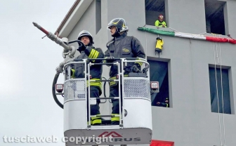 Viterbo - i Vigili del fuoco festeggiano Santa Barbara