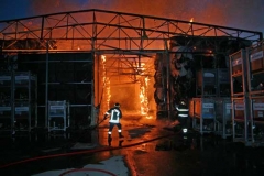 I vigili del fuoco in azione