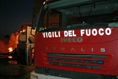 I vigili del fuoco in azione