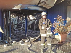 I vigili del fuoco in azione