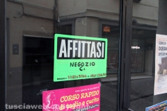 Un negozio di via Saffi