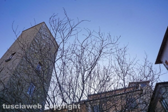 Il centro storico coperto di neve