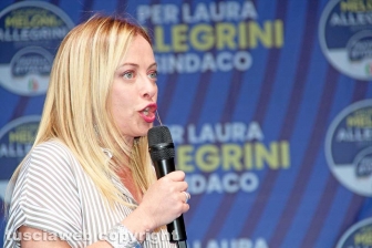 Il comizio di Giorgia Meloni