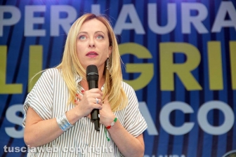 Il comizio di Giorgia Meloni