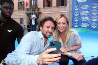 Il comizio di Giorgia Meloni