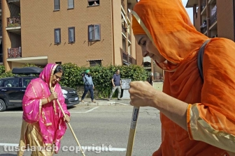 Il corteo dei sikh