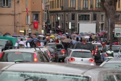 Il cuore di santa Rosa sotto la pioggia