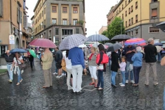 Il cuore di santa Rosa sotto la pioggia