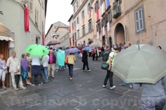 Il cuore di santa Rosa sotto la pioggia