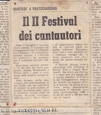 Il Festival pop e il Festival dei cantautori