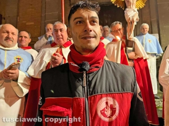 Bagnaia - L’accensione del focarone - Il presidente del comitato Proietti Ragonesi