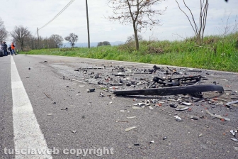 Il frontale su strada Ombrone