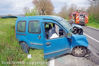 Il frontale su strada Ombrone