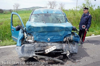 Il frontale su strada Ombrone